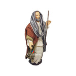 Pastore statuina San giuseppe vestito 14cm di terracotta per presepe