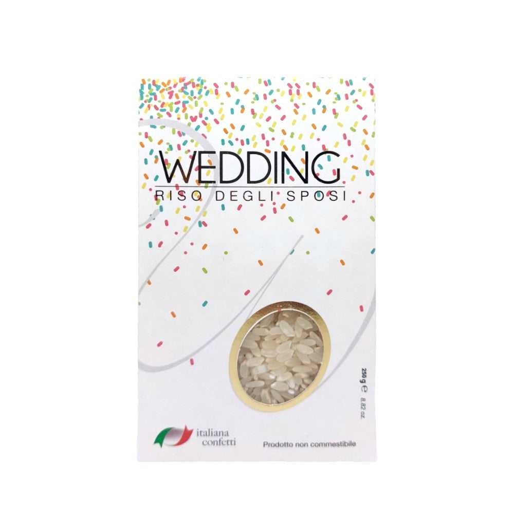 Riso colorato/bianco antimacchia per matrimonio 250gr
