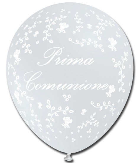 Palloncino prima comunione bianco 12 pollici 30 cm