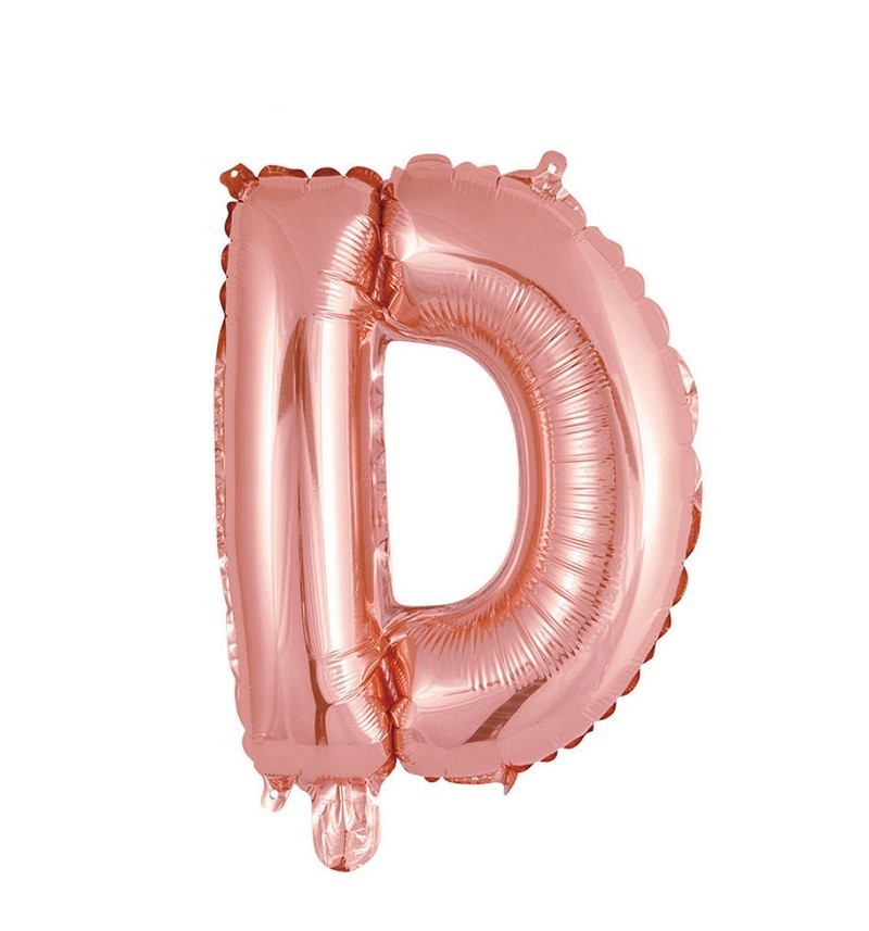 Palloncino mylar 40"102cm lettera Rosa Gold D