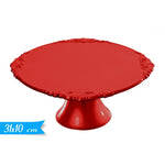 Alzatina per dolci e frutta di plastica Rossa 31x10 cm