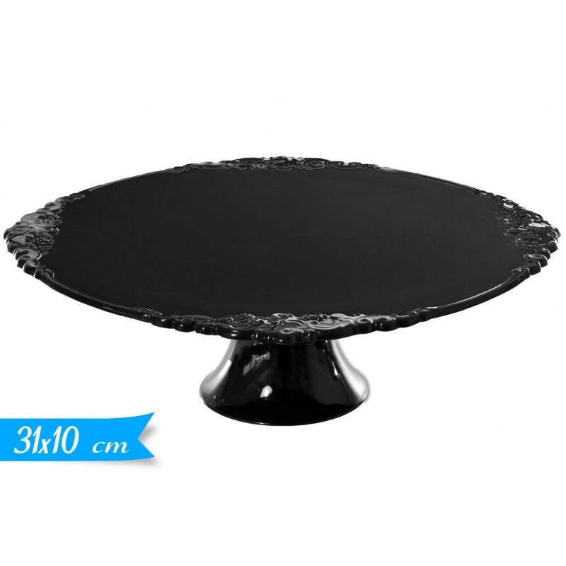 Alzatina di plastica grande Nera 31x10cm
