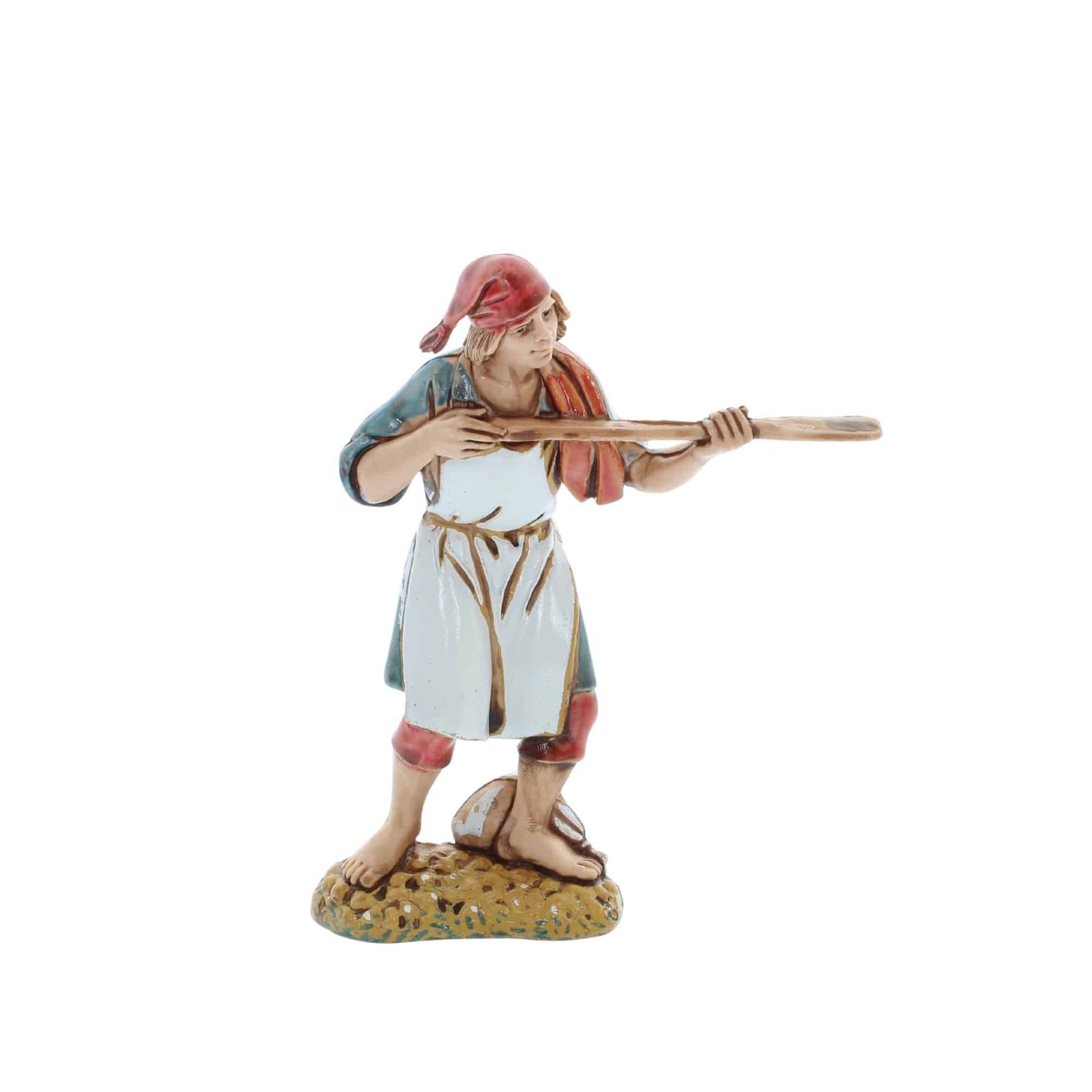 Pastore statuina Pizzaiolo 10cm stile 700 di plastica Moranduzzo per presepe