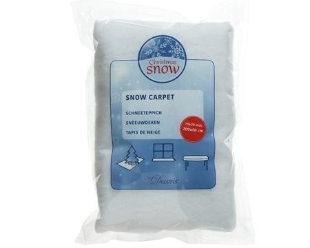 Tappeto bianco neve finta 200x50cm per albero di natale