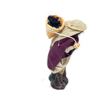 Statuina Pastore vestito Donna con carboni 8cm di terracotta per presepe