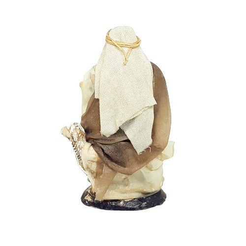 Statuina Pastore vestito Uomo con capretta 8cm di terracotta per presepe