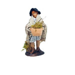 Pastore statuina Uomo con muschio 8cm di terracotta per presepe
