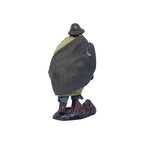 Statuine Pastori vestiti giocatori di carte con botte 8cm di terracotta