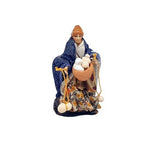 Statuina Pastore Donna con ricotte e Formaggi 8cm di terracotta per presepe