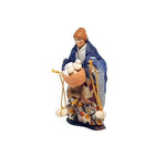 Statuina Pastore Donna con ricotte e Formaggi 8cm di terracotta per presepe