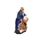 Statuina Pastore Donna con ricotte e Formaggi 8cm di terracotta per presepe