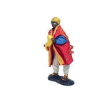 Statuina Pastore vestito Suonatore con cornucopia 8cm di terracotta per presepe