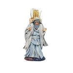 Pastore statuina Vestito Arabo con fieno 8cm di terracotta per presepe