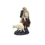 Pastore Statuina Annunciante cm 8 di terracotta vestito per presepe