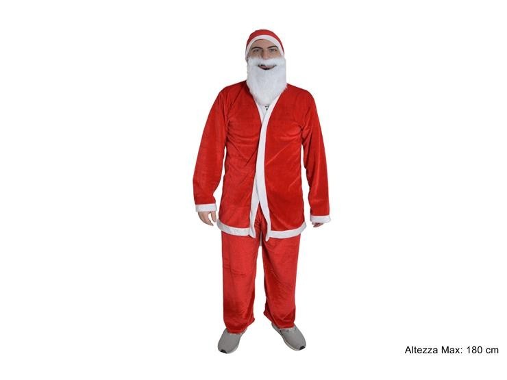 Vestito Babbo Natale velluto adulto 180cm