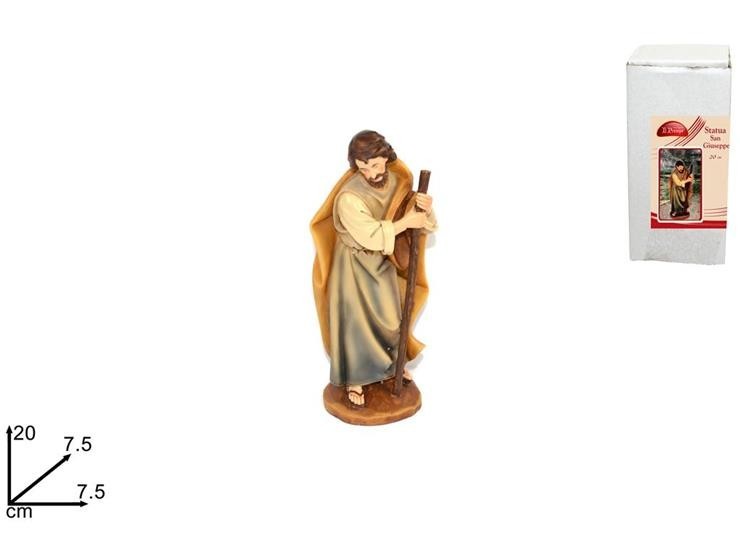 Pastore stauina S.Giuseppe 20cm di resina per presepe