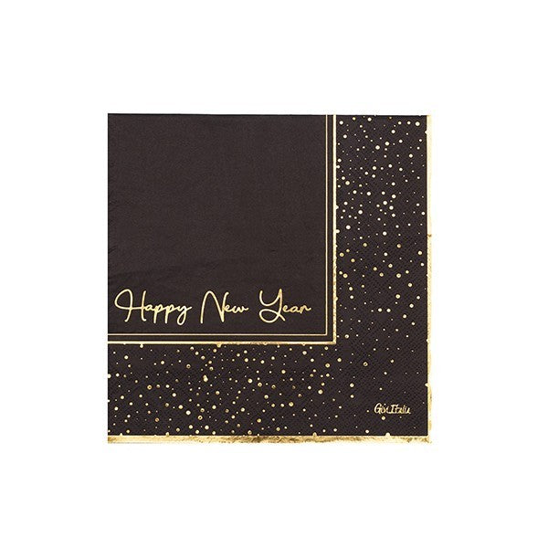 Tovaglioli di carta Natalizi 33x33cm Happy New Year 16Pz