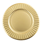 Piatti di carta piani Oro Maxi Round Shape 33cm 6Pz