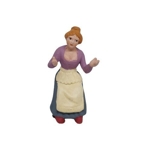 Pastore statuina seduta senza nulla in mano 10cm di terracotta per presepe