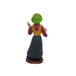 Pastore ststiuna in terracotta dipinta a mano donna con cappello cm 7