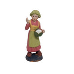Pastore statuina in terracotta donna con cavolo