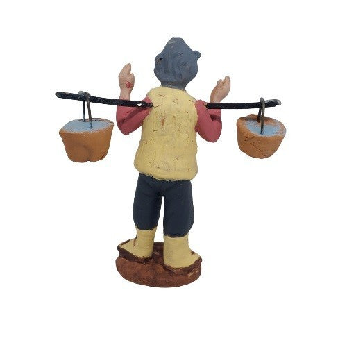 Pastore statuina in terracotta dipint aa mano cm 7 acquaiolo