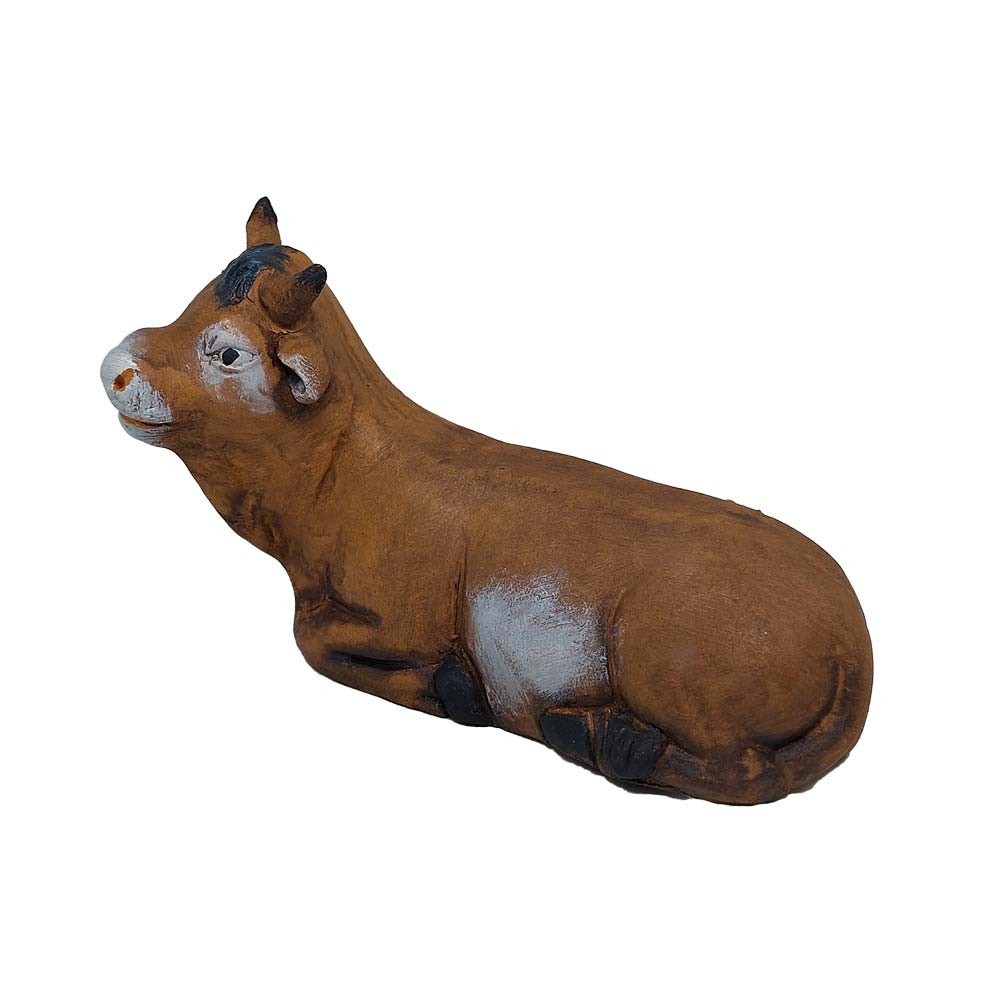 Pastore statuina Bue 12cm di terracotta per presepe