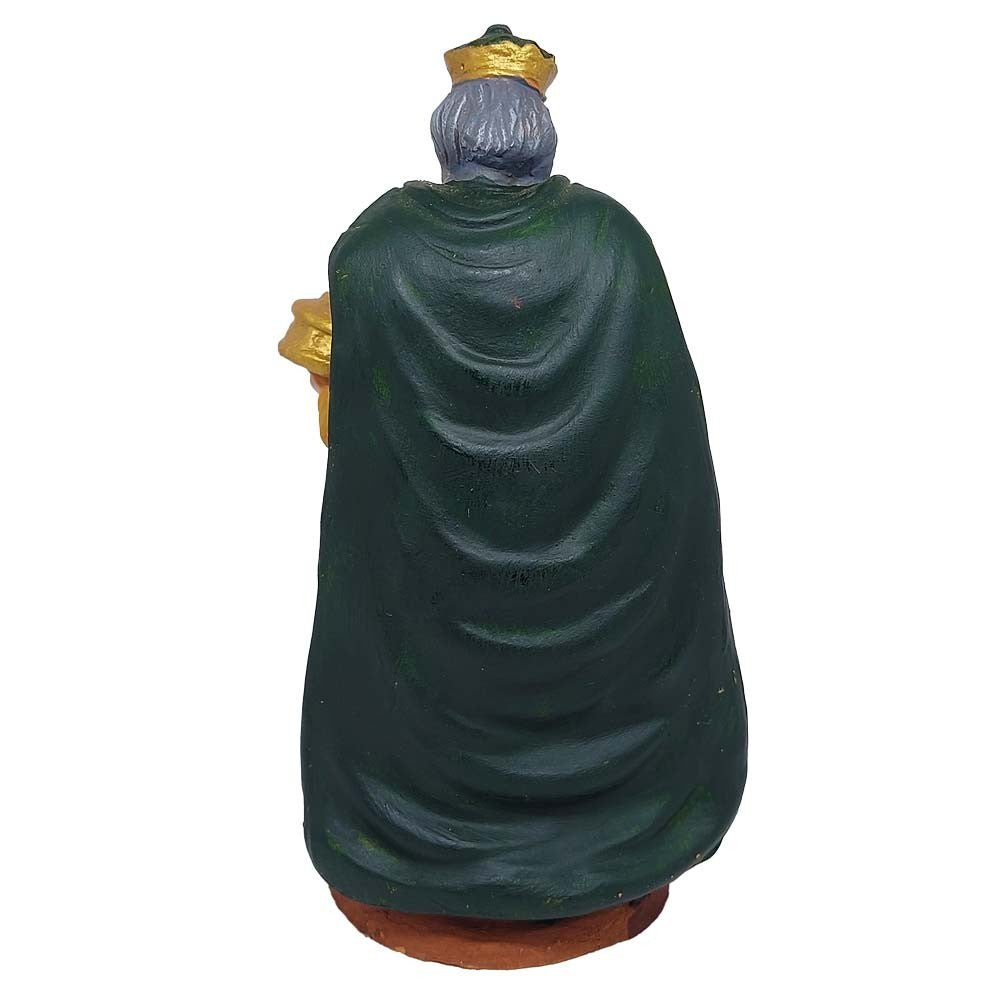 Pastore statuina Re Magio vecchio 12cm di terracotta per presepe