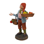 Pastore statuina Uomo con peperoni e pomodori 12cm di terracotta con accessori