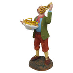 Pastore statuina Uomo che mangia spaghetti 12cm di terracotta con accessori