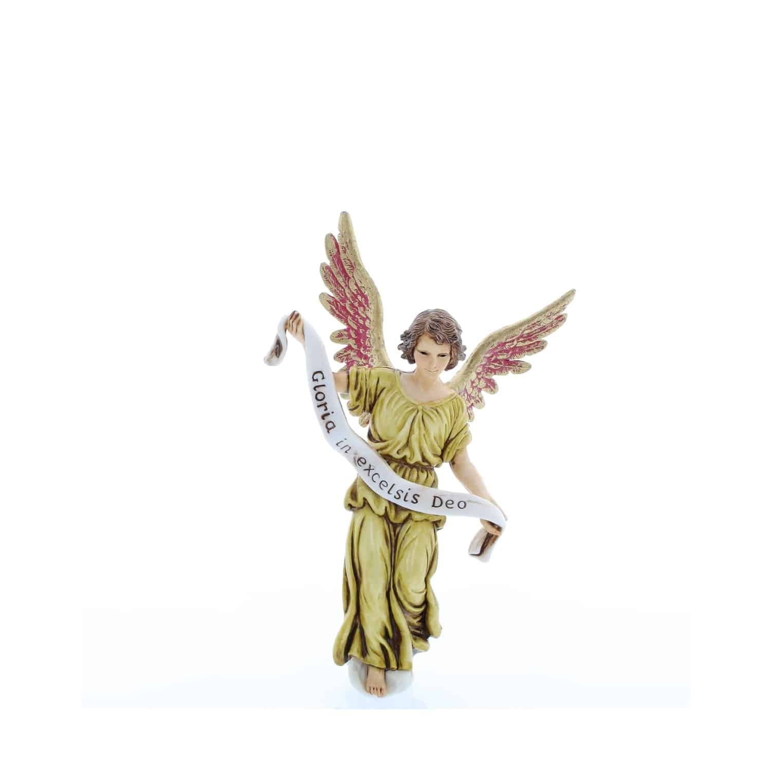 Pastore statuina Angelo Gloria cm 13 di plastica Moranduzzo per presepe