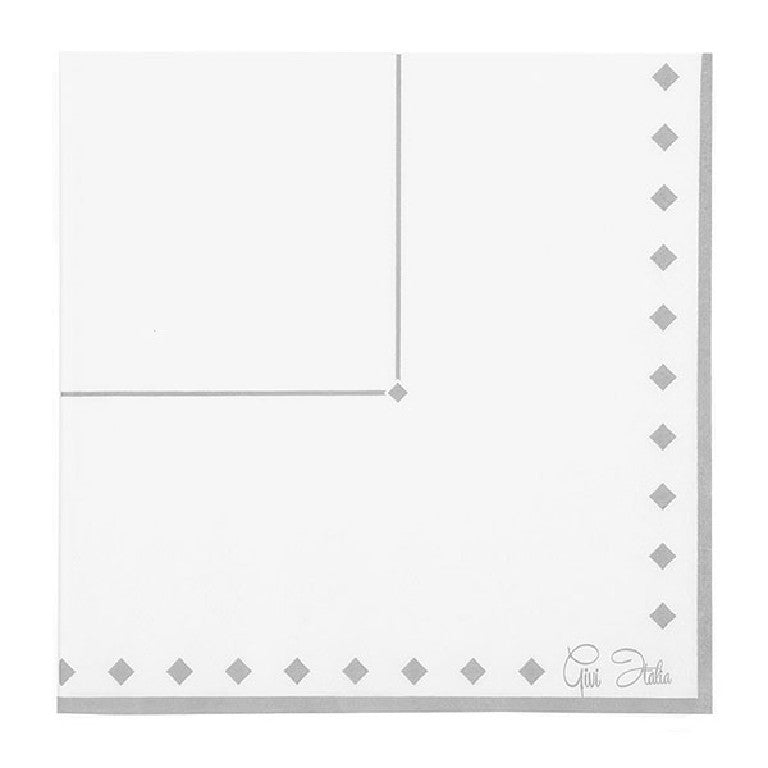 Tovaglioli di carta 33x33cm Silver Grace Argento 16Pz