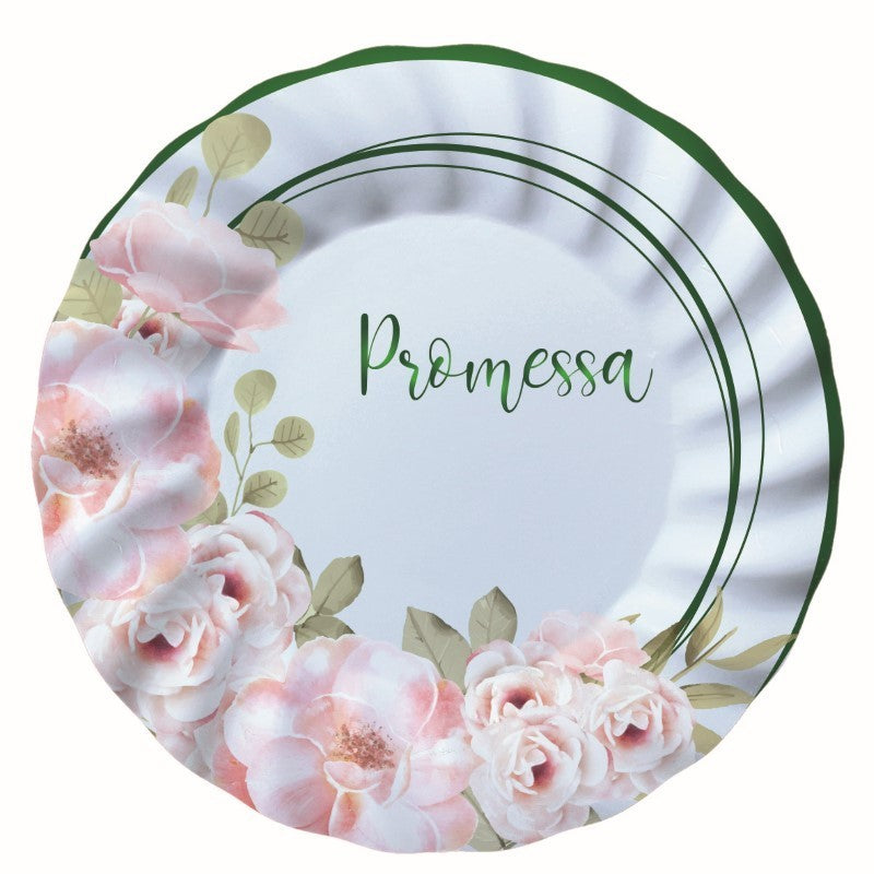 Piatti di carta Promessa Floreal 20cm 8pz