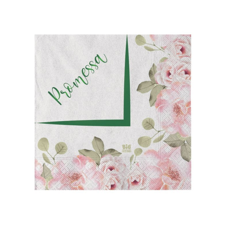 Tovaglioli di carta 25x25cm Promessa Floreal 20Pz