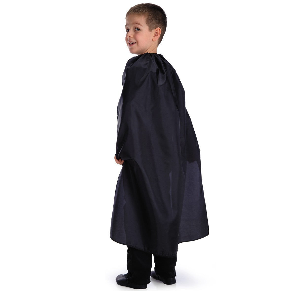 Vestito costume di carnevale Mantello Nero in Taffettà 90 cm