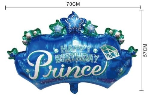 Palloncino Mylar Supershape Prince 57x70cm Blu
