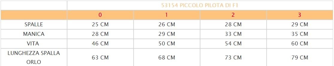 Costume vestito di carnevale Piccolo Pilota di F1 0 - 3 anni