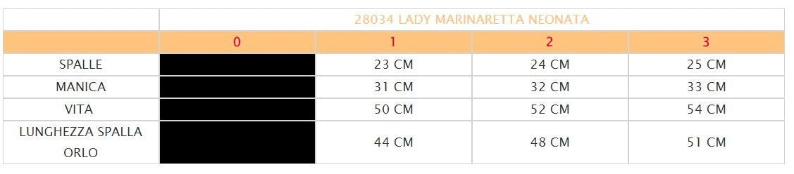 Vestito costume di carnevale Lady Marinaretta neonata 1 - 3 anni