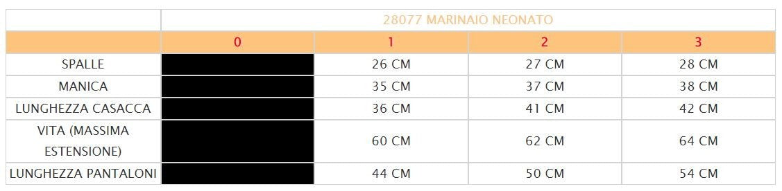 Vestito Costume di Carnevale Marinaio neonato 1 - 3 anni