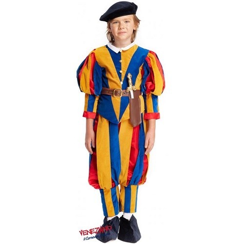 Costume vestito di carnevale Guardia Svizzera 3 - 6 anni