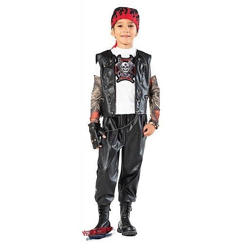 Costume vestito di Carnevale Motociclista 3 - 6 anni