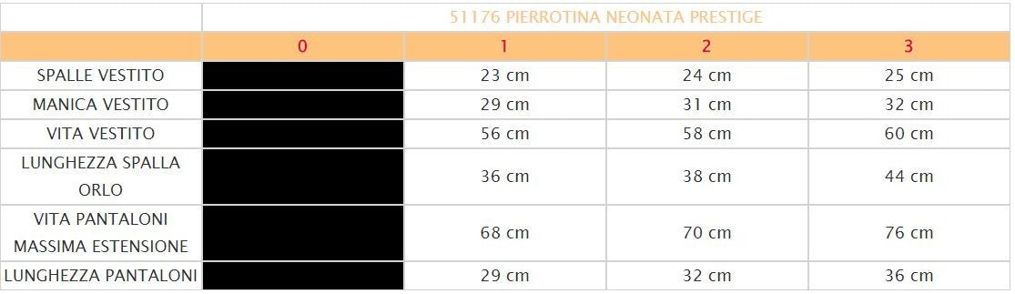 Costume vestito di carnevale Pierottina neonata Prestige 0 - 3 anni