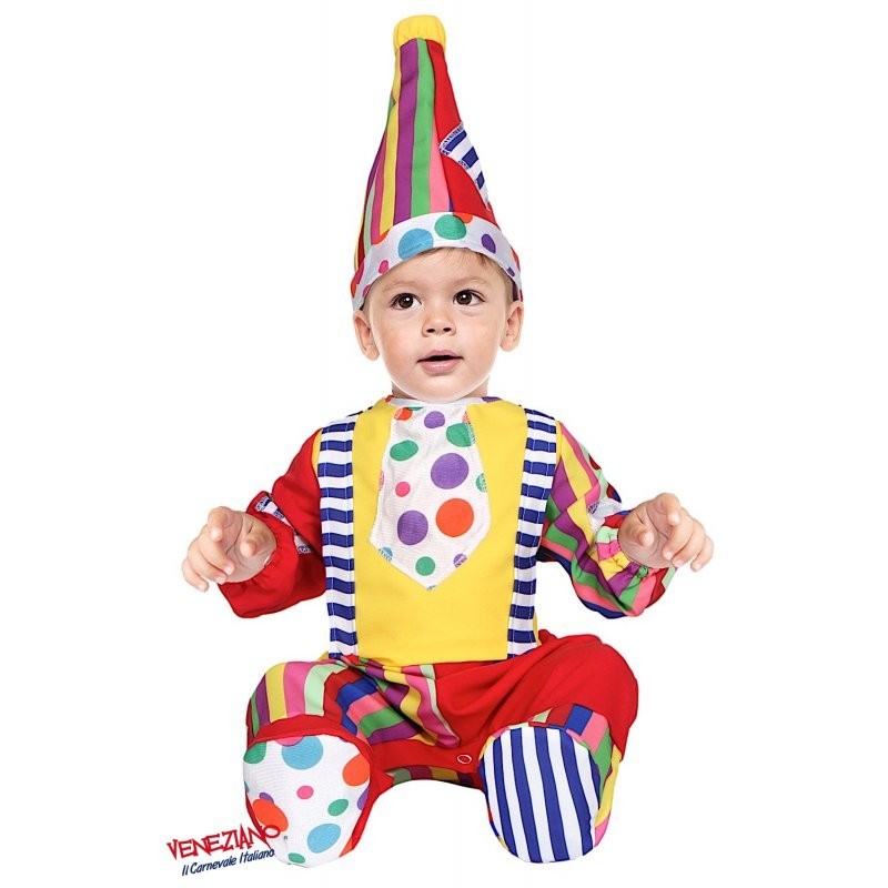 Costume vestito di carnevale Pagliaccetto 3 - 24 mesi