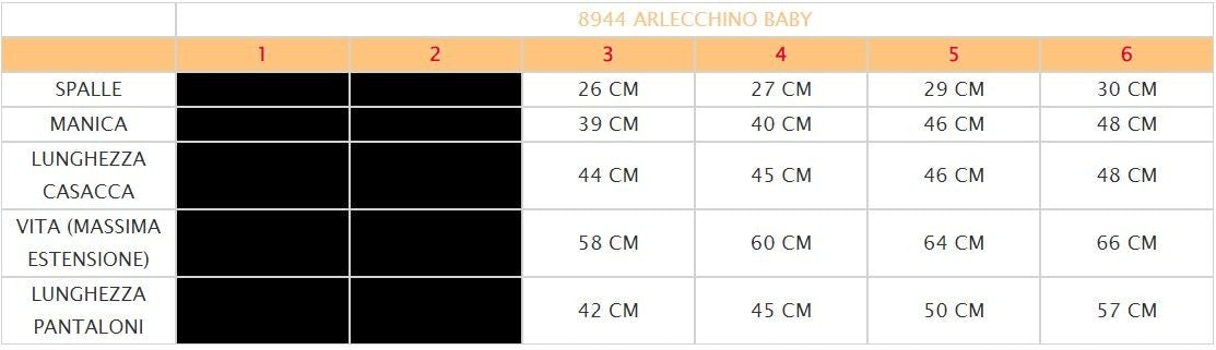 Vestito costume di carnevale Arlecchino 3- 6 anni