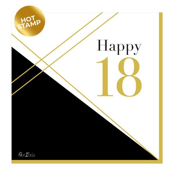 Tovaglioli 33x33cm Happy 18 di carta 16pz