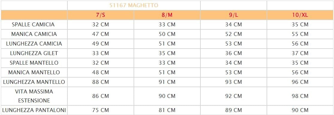Costume vestito di carnevale Maghetto 7 - 10 anni