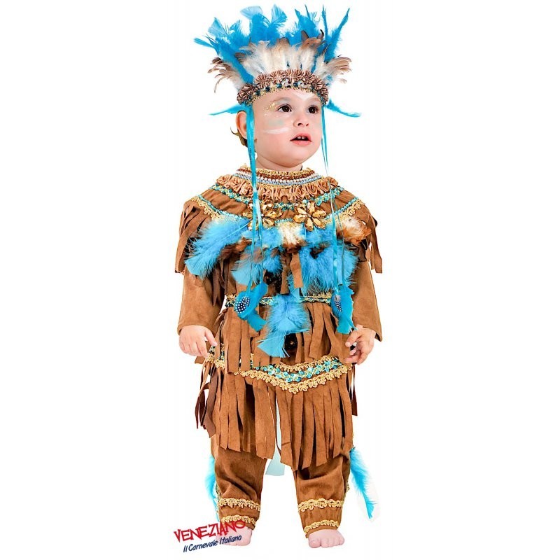 Costume vestito di carnevale Grande Capo Indiano 0 - 3 anni