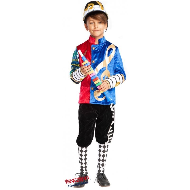 Costume vestito di carnevale Nota Musicale Ragazzo 7 - 10 anni