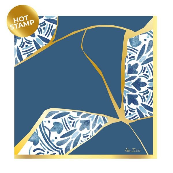Tovaglioli 33cm Kintsugi blu 16pz