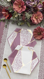 Piatti di carta 23cm Kintsugi Pink 8pz